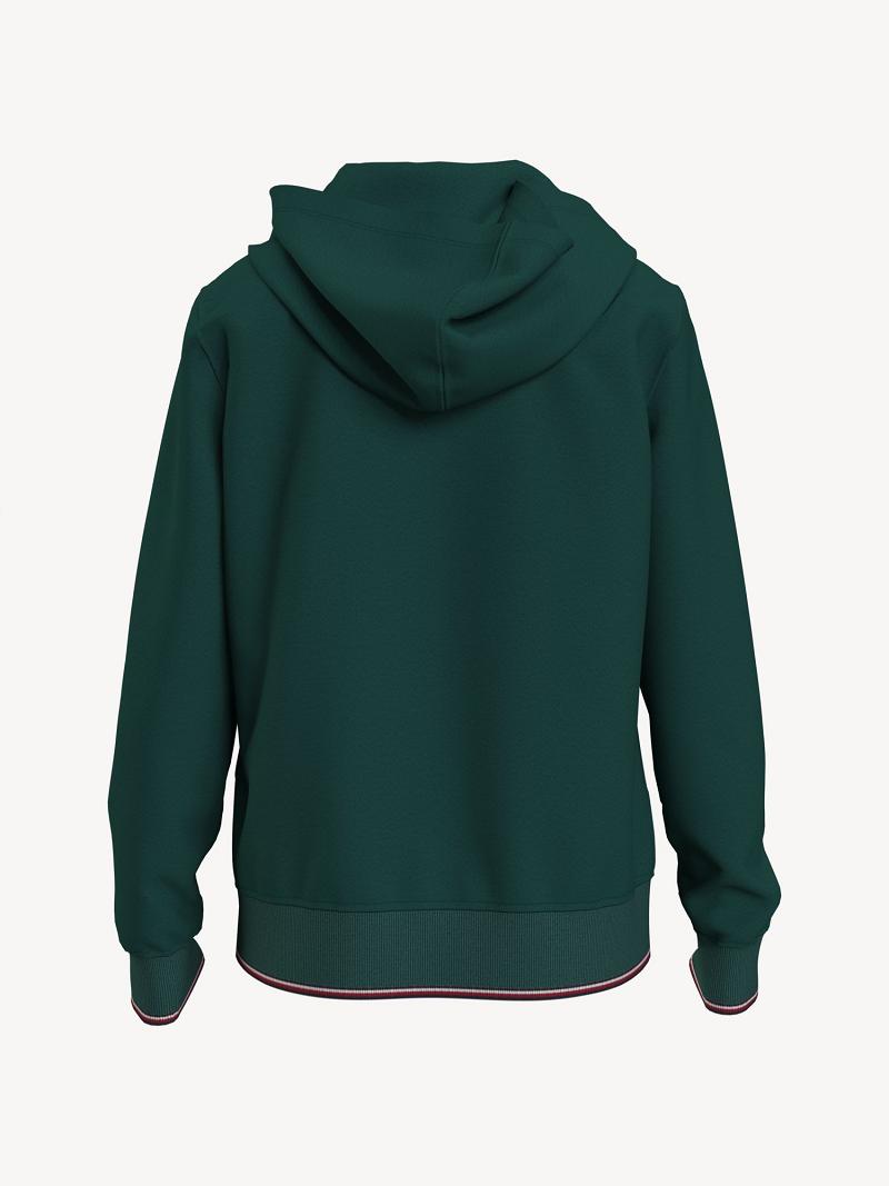 Női Tommy Hilfiger Essential Solid Hoodies Zöld | HU 147CTV